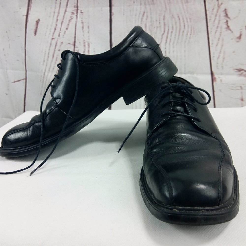 Nunn Bush Comfort Gel Black Leather Dress Shoes